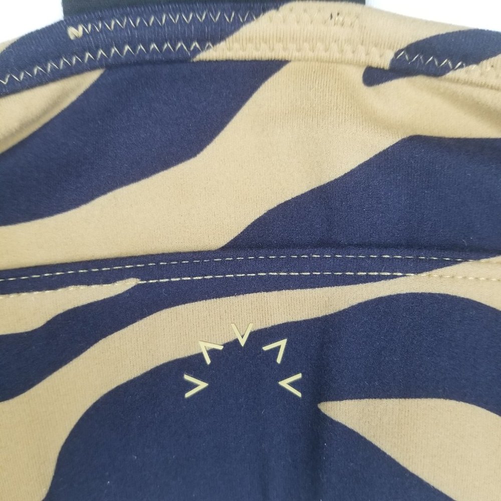 Varley Bassett Bra in Buck Zebra S (Anthropologie) Dark blue Beige NWT - Picture 3 of 9